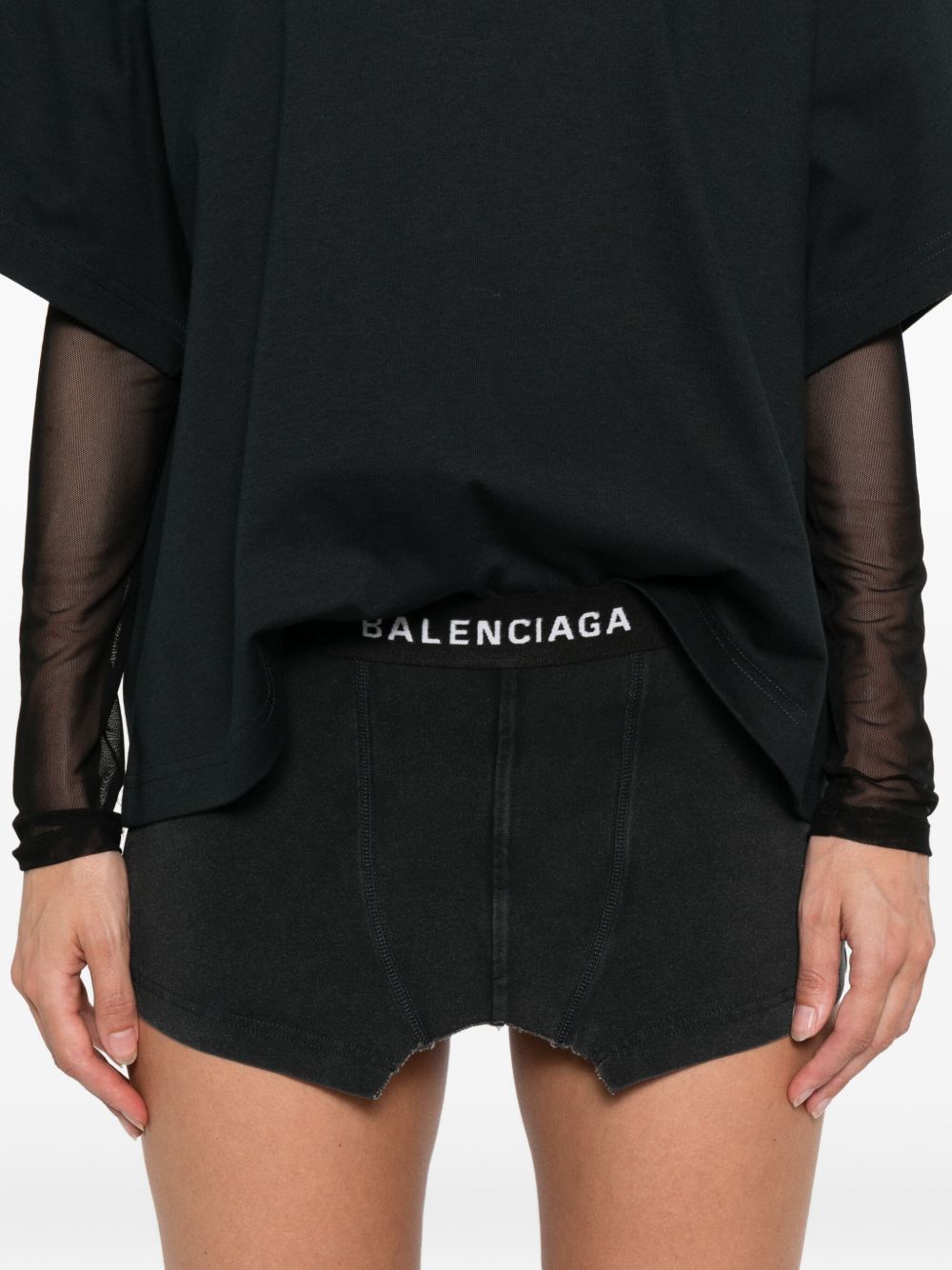 Balenciaga Skirts Black cotton blend skort