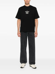 Camisetas y polos de Stone Island Camiseta negra de algodón con logotipo