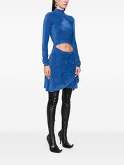 Diesel Dresses Mini-robe bleue avec détails découpés