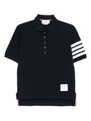 Thom Browne Blue 4-Bar Cotton Polo Shirt