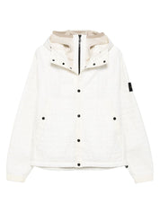 Stone Island Coats Ivory hooded blouson jacket
