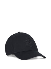 Stone Island Hats Black cotton logo cap