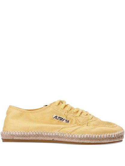 AUTRY Sneakers Yellow — Women's Canvas Sneakers