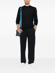 EMPORIO ARMANI EXCLUSIVE Trousers in Blue Silk Blend