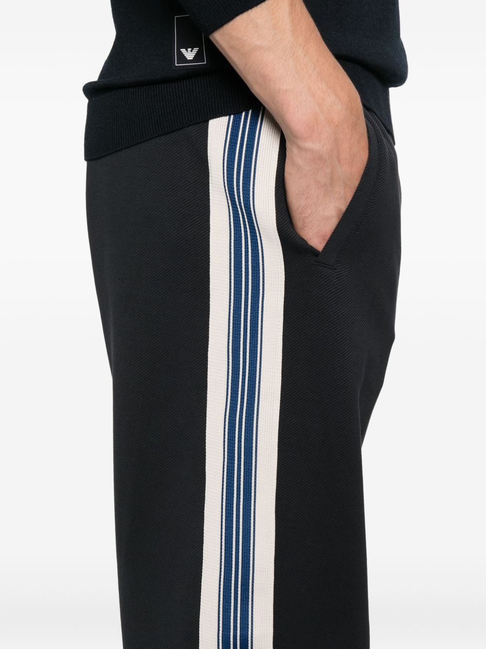 EMPORIO ARMANI EXCLUSIVE Trousers in Blue Silk Blend
