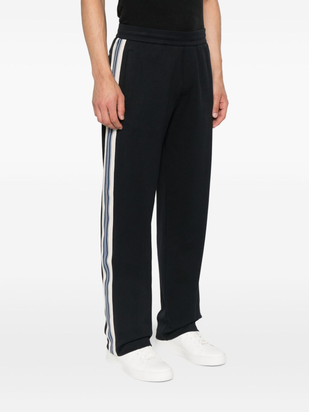 EMPORIO ARMANI EXCLUSIVE Trousers in Blue Silk Blend