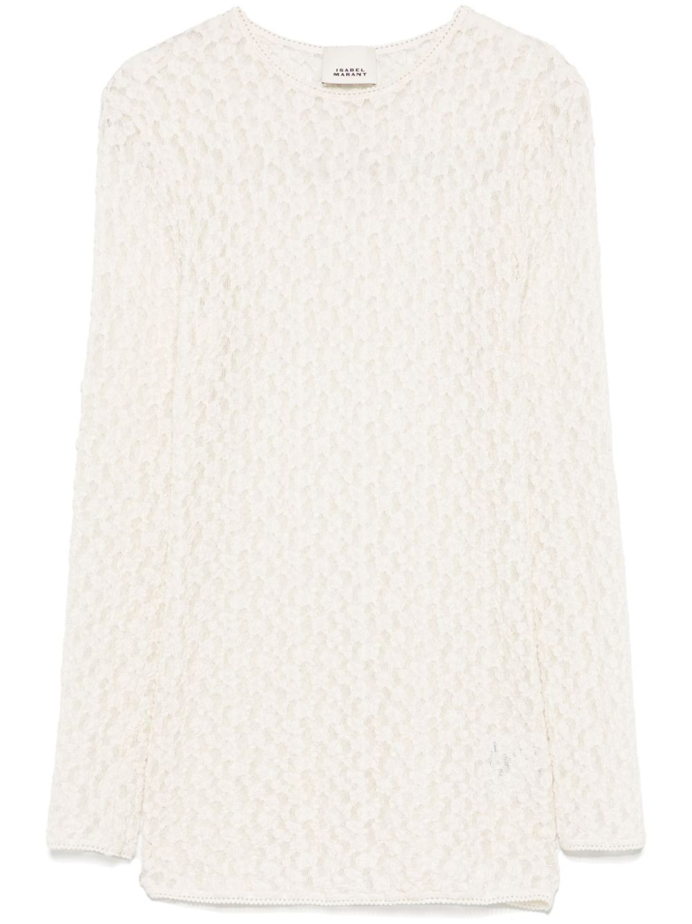 Isabel Marant beige cotton-blend crewneck sweater