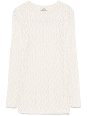 Isabel Marant beige cotton-blend crewneck sweater