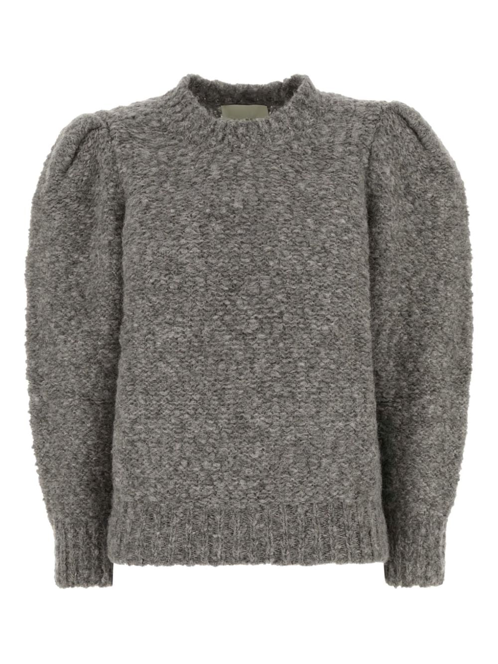 Isabel Marant Sweaters Grey — Alpaca-Blend Puffed Sleeve Knit