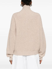 Isabel Marant Sweaters Beige — Ecru Roll-Neck Knit