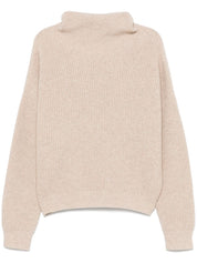 Isabel Marant Sweaters Beige — Ecru Roll-Neck Knit