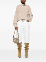 Isabel Marant Sweaters Beige — Ecru Roll-Neck Knit