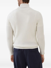 Brunello Cucinelli Sweaters White cashmere turtleneck