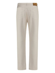 Brunello Cucinelli Trousers Cream leisure fit denim