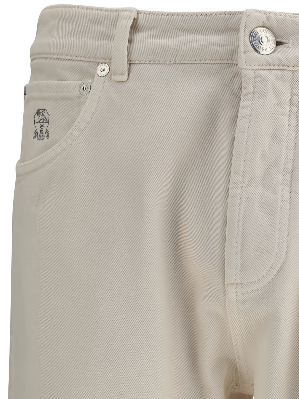 Brunello Cucinelli Trousers Cream leisure fit denim