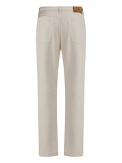 Brunello Cucinelli Trousers Cream leisure fit denim