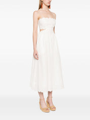Zimmermann 032C Dresses Ivory silk linen midi