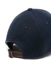 Casquette en nylon et soie bleue Brunello Cucinelli