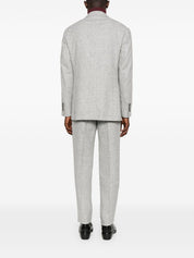 Brunello Cucinelli Suit Light Grey Wool and Silk