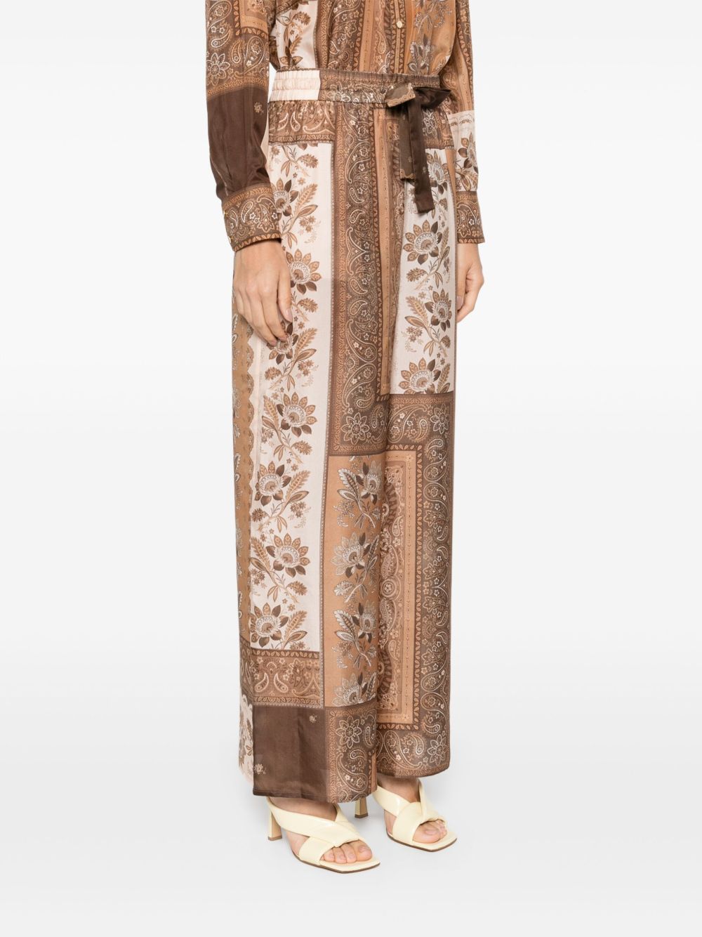 Zimmermann 032C Trousers in Brown Silk