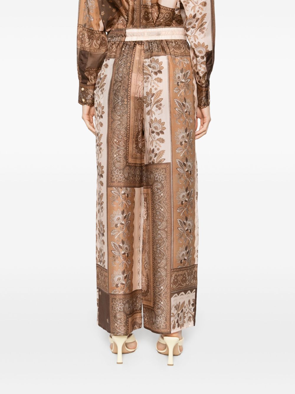 Zimmermann 032C Trousers in Brown Silk