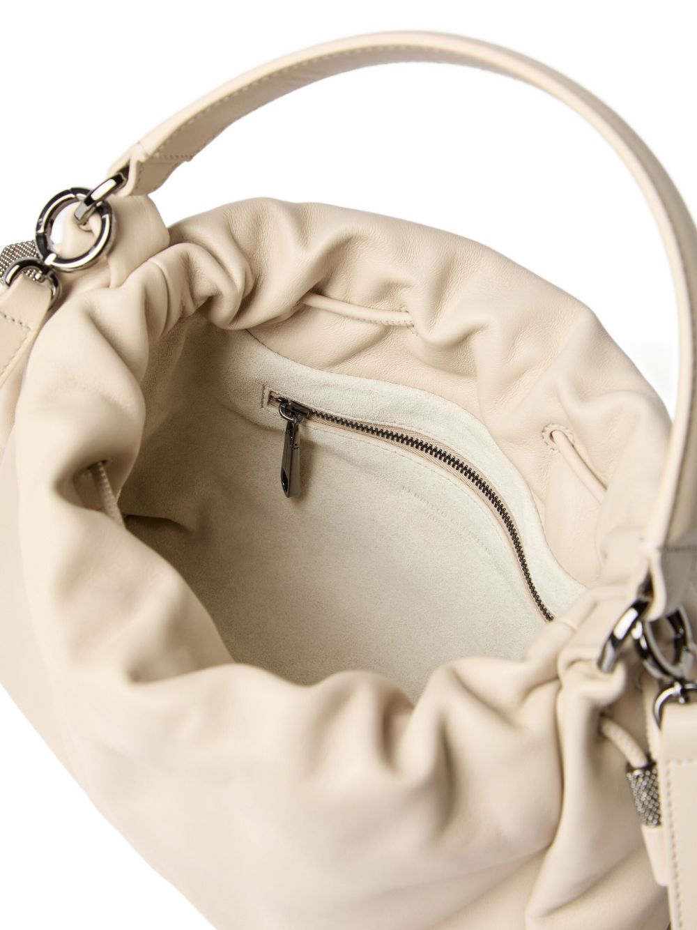 Brunello Cucinelli Bags.. Ivory leather bucket bag