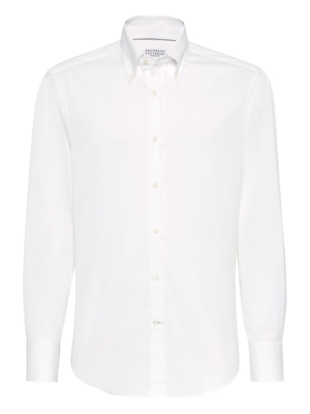 Brunello Cucinelli white cotton shirt — button-down luxury