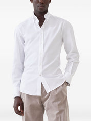 Brunello Cucinelli white cotton shirt — button-down luxury