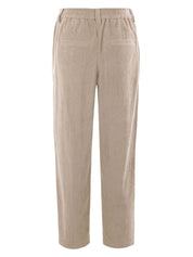 Pantalon Brunello Cucinelli en Velours Côtelé Beige