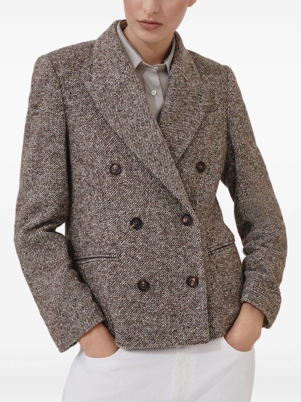 Brunello Cucinelli Jackets Brown wool jacket