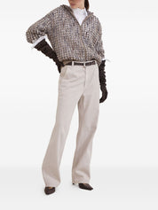 Brunello Cucinelli Sequin-Detail Beige Sweater