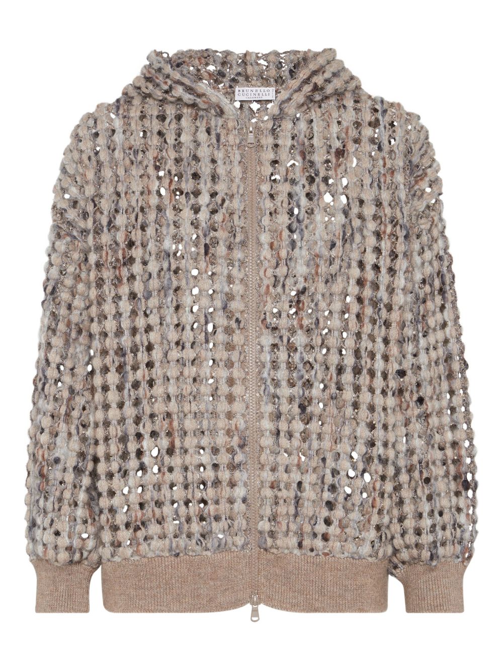 Brunello Cucinelli Sequin-Detail Beige Sweater