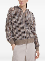 Brunello Cucinelli Sequin-Detail Beige Sweater