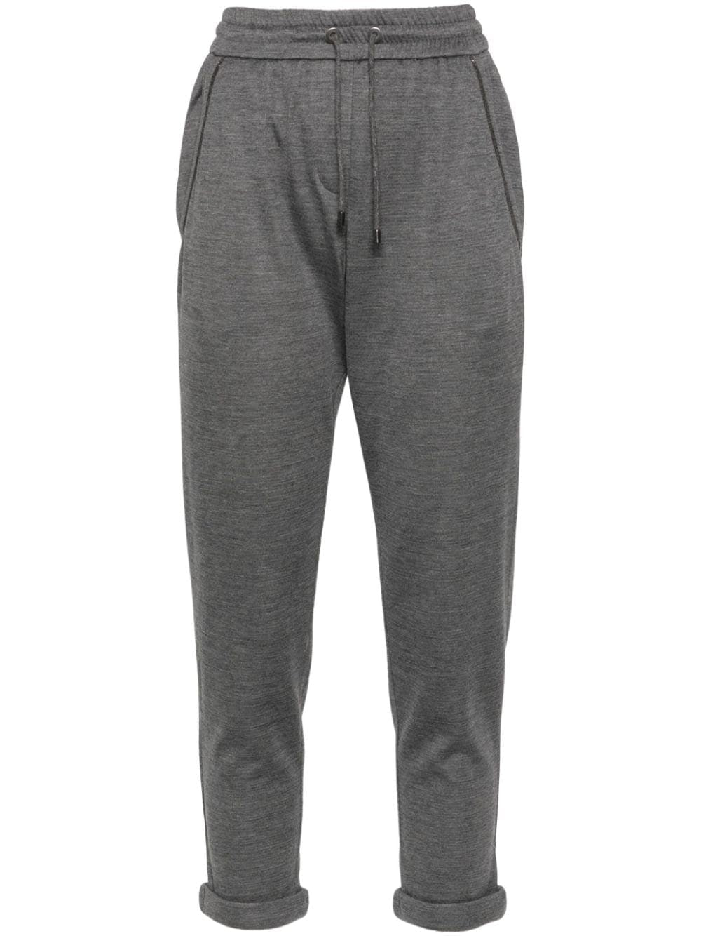 Brunello Cucinelli Trousers in Grey Silk Blend