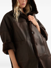 Manteaux Brunello Cucinelli Col haut marron