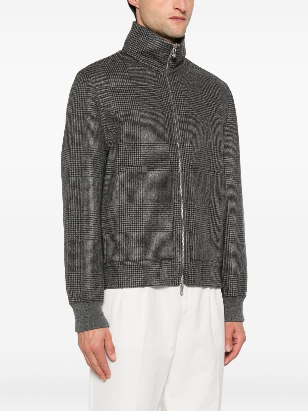 Brunello Cucinelli Coats Grey cashmere bomber jacket