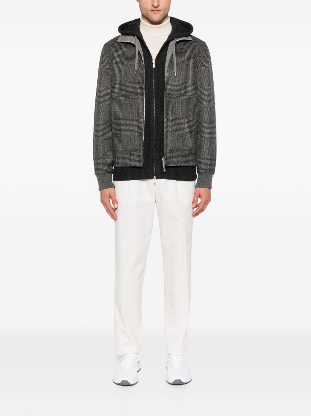 Brunello Cucinelli Coats Grey cashmere bomber jacket