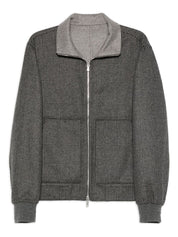 Brunello Cucinelli Coats Grey cashmere bomber jacket