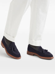 Brunello Cucinelli Flat shoes in suede Blue