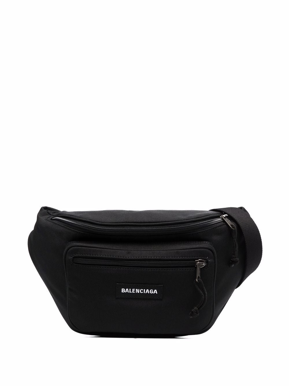 Sacs Balenciaga. Sac ceinture noir en nylon recyclé