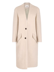 Isabel Marant beige wool-blend Florane coat