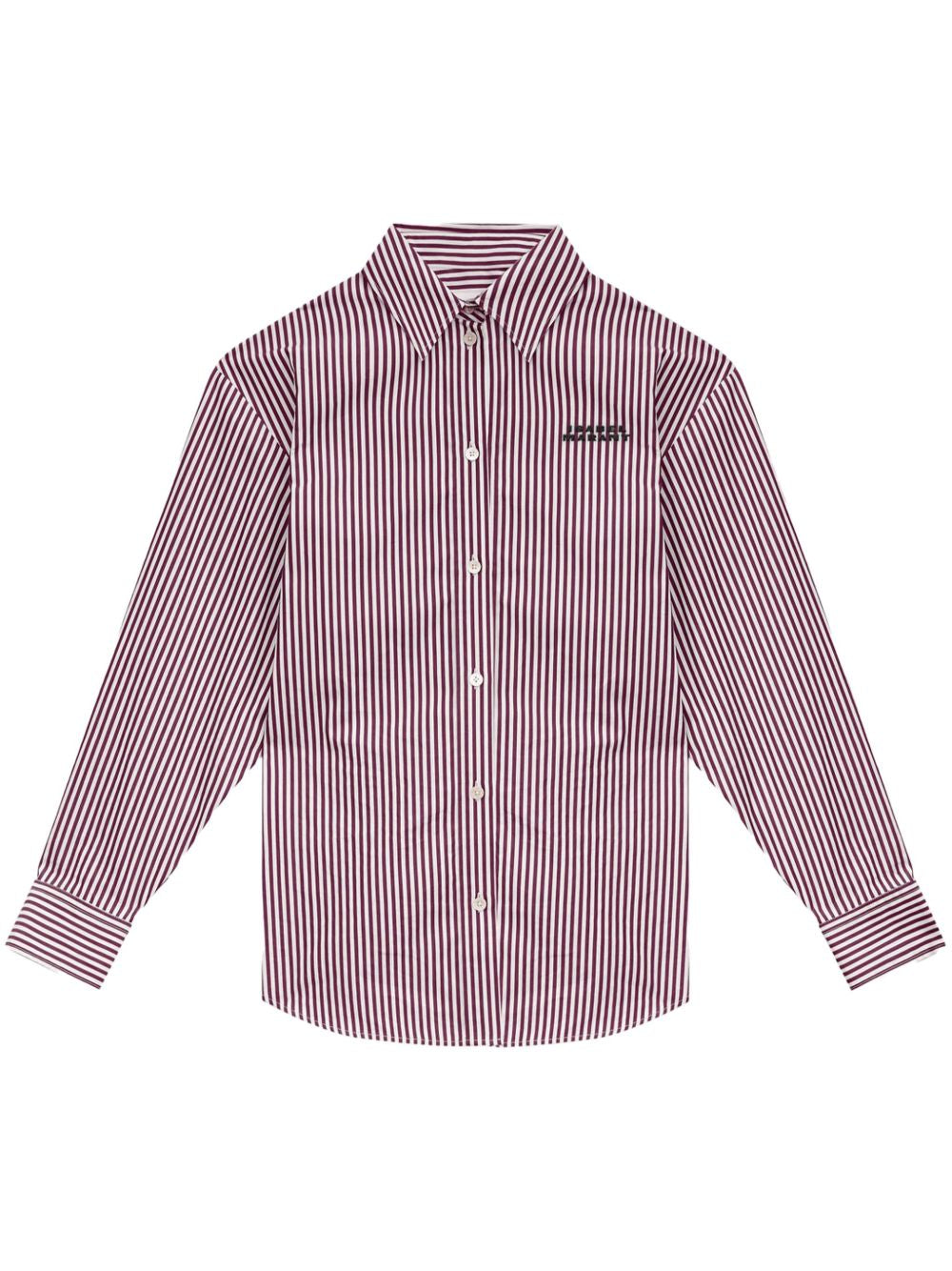 Isabel Marant beige cotton stripe shirt