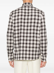 Tom Ford brown checked cotton-blend shirt