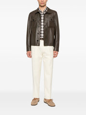 Tom Ford brown checked cotton-blend shirt