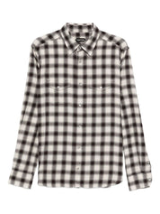 Tom Ford brown checked cotton-blend shirt