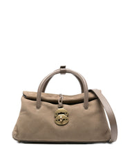 Zanellato Bags.. Dove Grey suede handbag