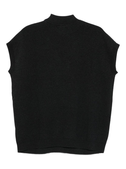 Alysi Top Grey — Silk & Nylon Women’s Topwear