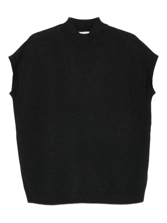 Alysi Top Grey — Silk & Nylon Women’s Topwear
