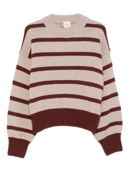 Beige silk and wool jumper — Alysi sweater