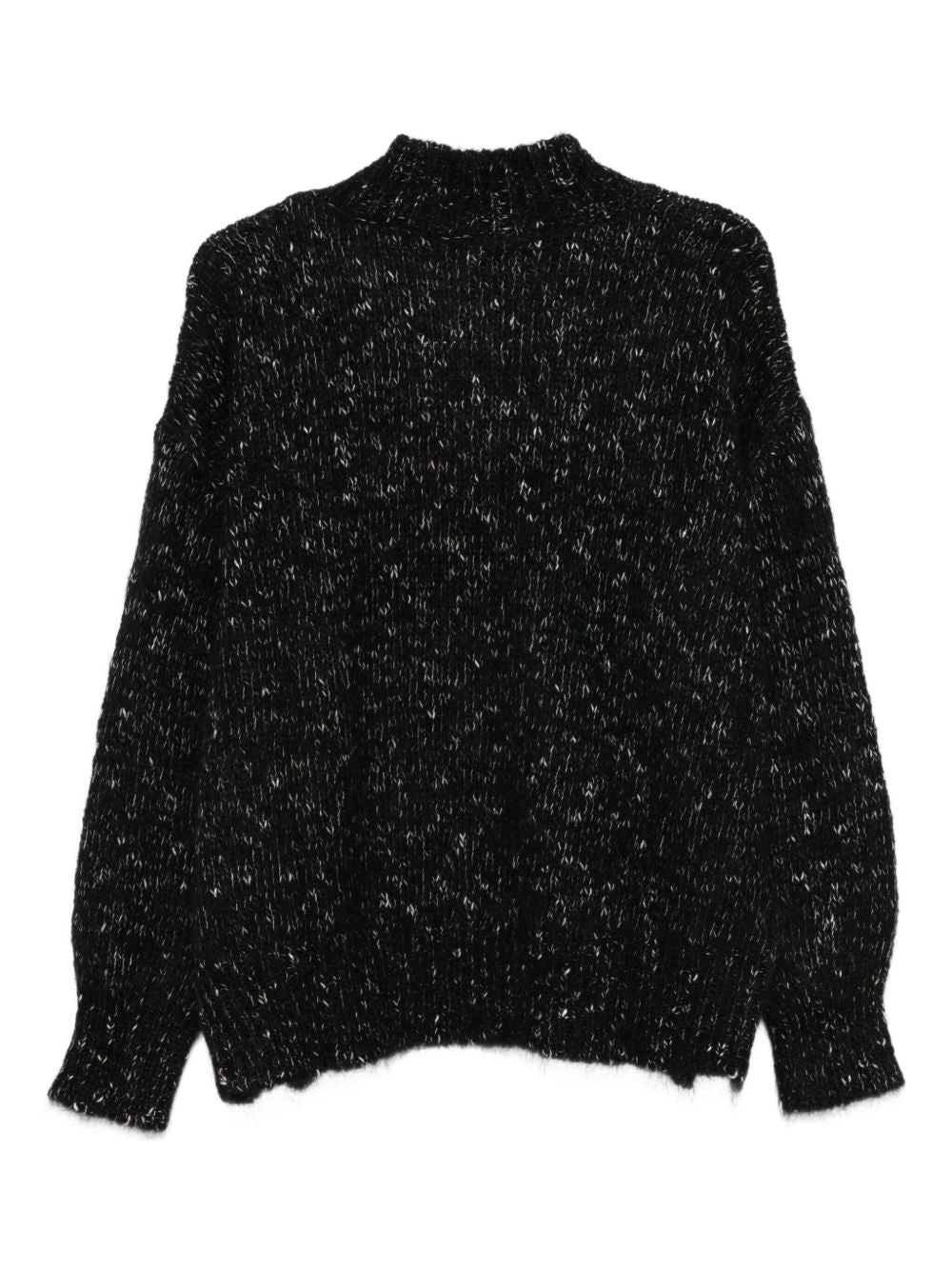 Alysi Black Sweater — Silk & Nylon Luxury